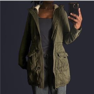 Abercrombie & Fitch Olive Utility Jacket
